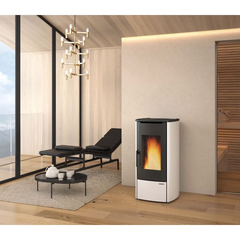 Poêle à granulés ventilé hydro EXTRAFLAME Marina Idro H11 15 kW