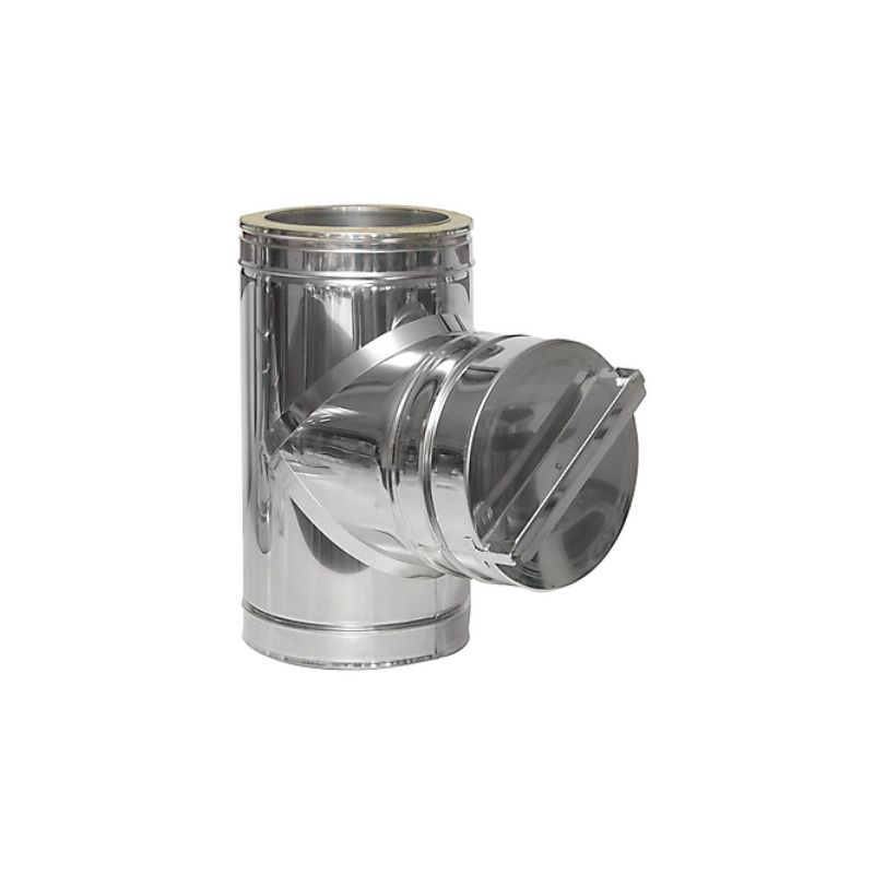 Té 93° avec inspection paroi isolé  Ø80mm - DINAK