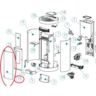 Vitre en verre pour modèle R11LUX - FIREMATIC