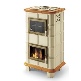 Poêle à bois avec four en céramique - ORIGINE PH Demetra 4S 11.8 kW