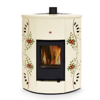 Poêle à bois d'angle céramique - ORIGINE PH Cupra Décor 10.6 kW