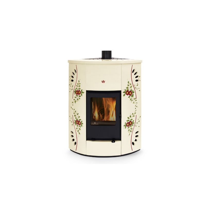 Poêle à bois d'angle céramique - ORIGINE PH Cupra Décor 10.6 kW