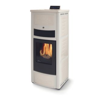 Poêle à granules ventilé céramique - ORIGINE PHEBO Calipso 14 kW