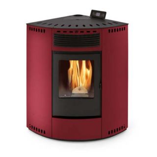 Poêle à granules d'angle ventilé - ORIGINE PHEBO Asia 12.7 kW