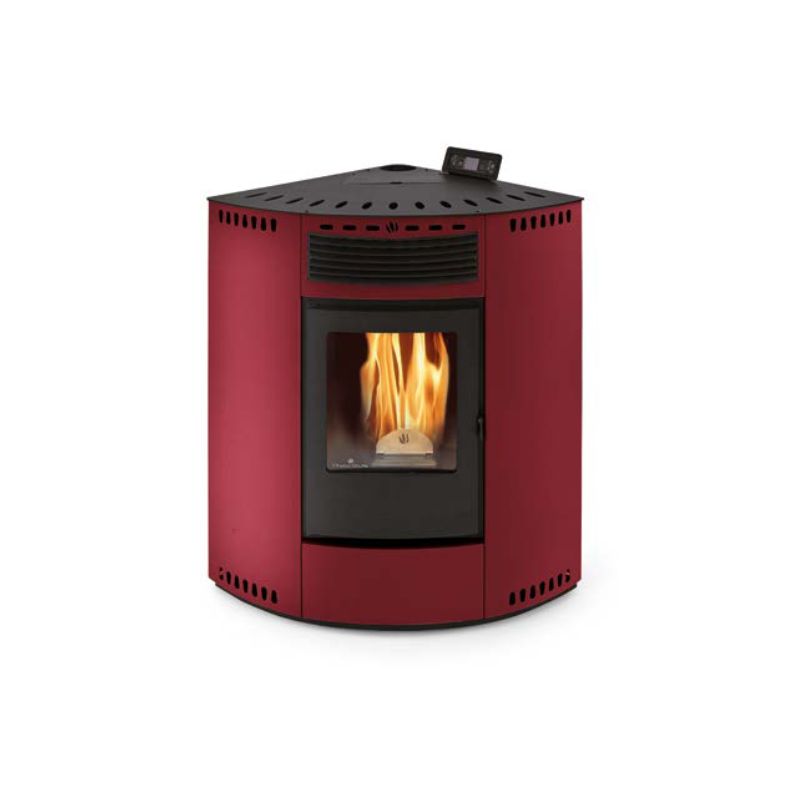Poêle à granules d'angle ventilé - ORIGINE PHEBO Asia 12.7 kW