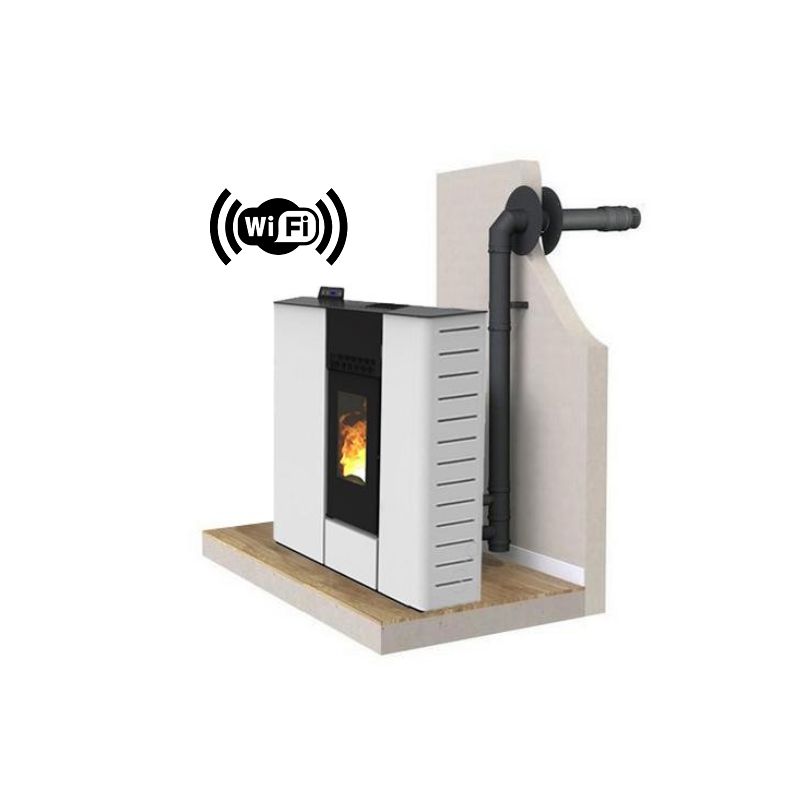 PACK Poêle à granulés S11C FIREMATIC + Kit ventouse Dinak + Module Wifi