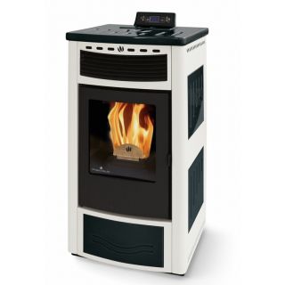 Poêle à granules ventilé céramique - ORIGINE PHEBO Maia Bicolore 14 kW