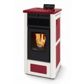 Poêle à granules en céramique - ORIGINE PHEBO Febe Bicolore 5S-8 7.5 kW