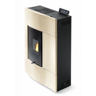  Poêle à granules ventilé slim en céramique - PheboStufe Chimera 8.6 kW