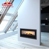 Insert à bois canalisable raccordable - BRONPI Cairo 90 13 kW