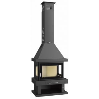 Poêle à bois cheminée 3 vitres  - FIREMATIC Vegas 13.8 kW