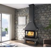 Poêle à bois cheminée 3 vitres  - FIREMATIC Vegas 13.8 kW