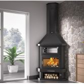 Cheminée d'angle avec four - FIREMATIC New York 10.4 kW