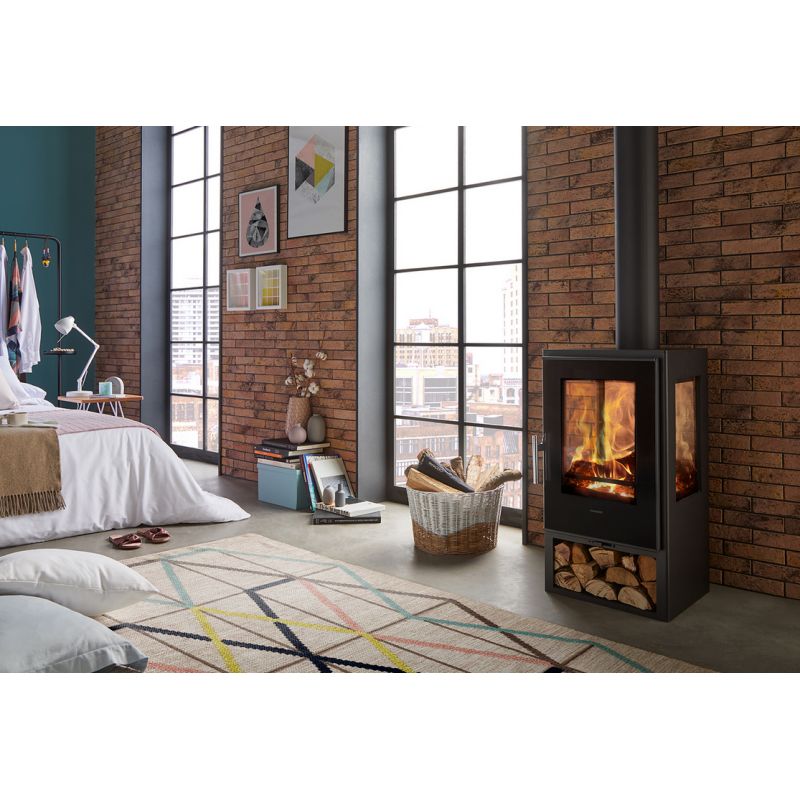 Poêle à bois avec prise d'air externe - PANADERO Condor 3V 8 kW