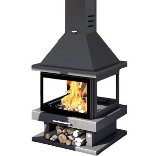 Cheminée centrale 4 faces - FIREMATIC Oregon 14 kW