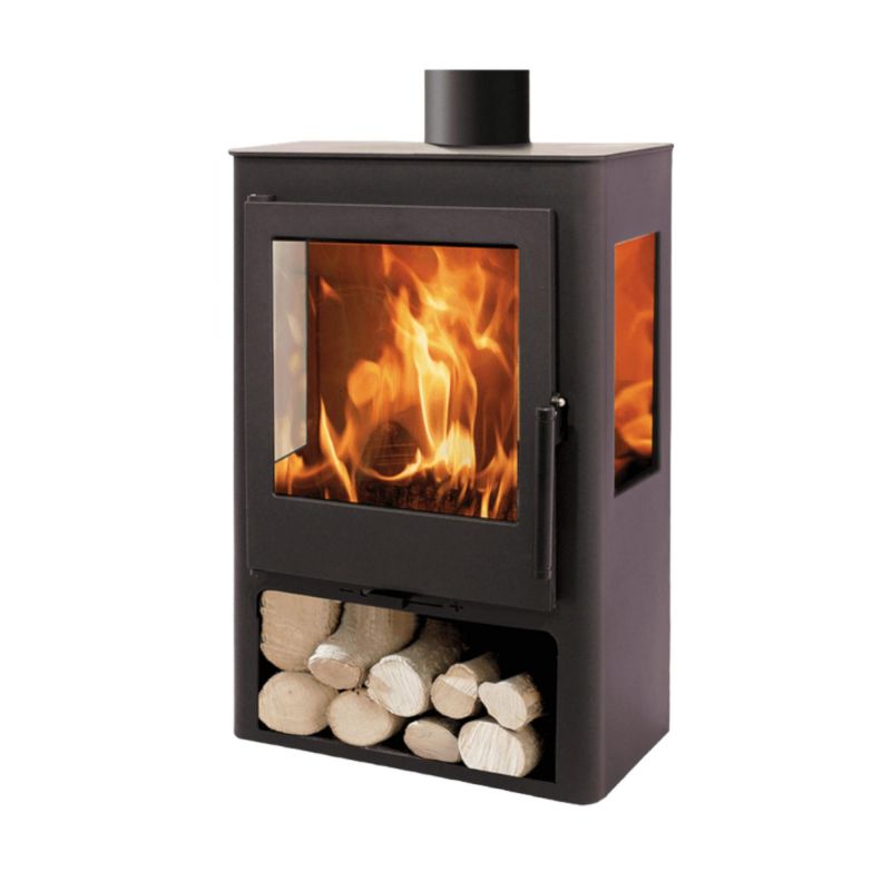 Poêle à bois 3 vitres - PANADERO Coral 3V 5 kW