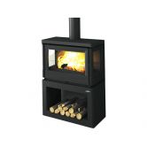 Poêle à bois ventilé silencieux raccordable 3 vitres - BRONPI Versailles 10 kW