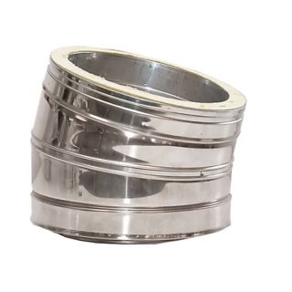 Coude 15° paroi isolé Ø100mm - DINAK