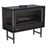 Insert à bois 2 vitres ventilé canalisable - BRONPI Paris 90 EI 13 kW
