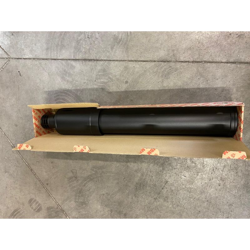 Terminal horizontal inox coaxial noir