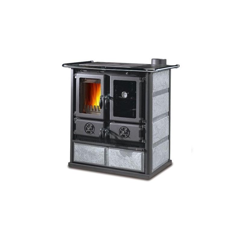 Cuisinière à bois raccordable en pierre - LA NORDICA Rosetta.16 Petra 7.9 kW