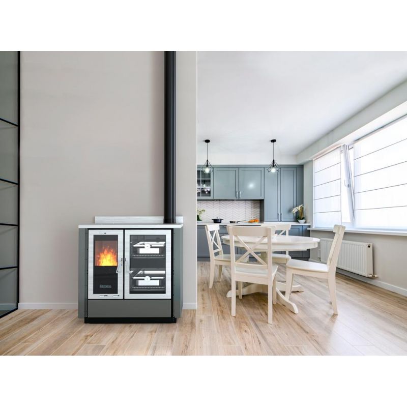 Cuisinière à bois coloré - LINCAR Fusion 8.4 kW