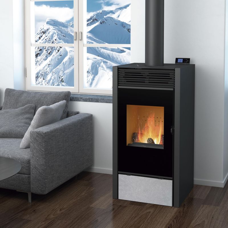 Poêle hybride ventilé bois granules - BRONPI Hybrid 10 kW