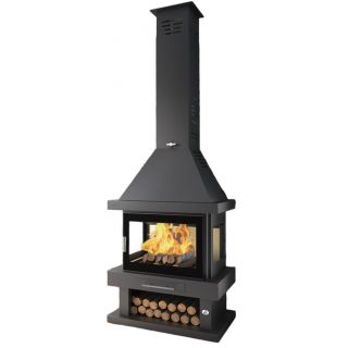 Poêle à bois cheminée 3 vitres  - FIREMATIC Vegas 13.8 kW
