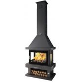 Poêle à bois cheminée 3 vitres  - FIREMATIC Vegas 13.8 kW