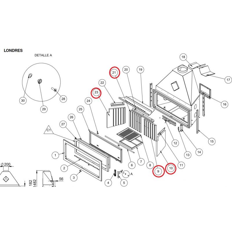 Vermiculite complète + joint de porte LONDRES - BRONPI