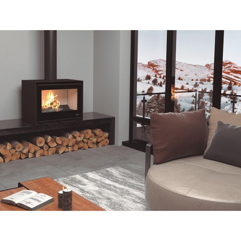 Poêle à bois pose libre - BRONPI Cairo 70 Box 12 kW