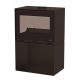 Poêle à bois raccordable avec range-bûches - BRONPI Cairo 70 Box 12 kW