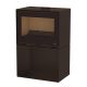 Poêle à bois raccordable avec range-bûches - BRONPI Cairo 70 Box 12 kW