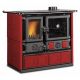 Cuisinière à bois raccordable - LA NORDICA Rosa 5.0 Maiolica Bordeaux 8.8 kW