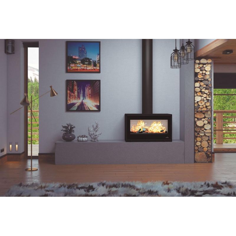 Poêle à bois pose libre - BRONPI Cairo 90 Box 13 kW