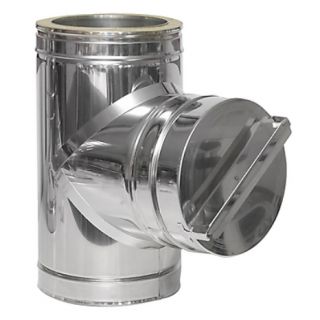 Té 93° avec inspection paroi isolé Ø100mm - DINAK