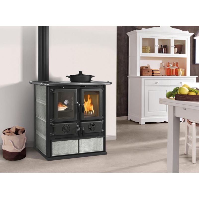 Cuisinière à bois - LA NORDICA Rosetta Sinistra 5.0 Pierre 7.9 kW