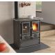 Cuisinière à bois raccordable - LA NORDICA Rosetta Sinistra.16 Steel 7.9 kW