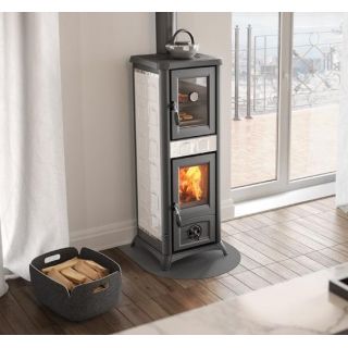 Poêle à bois avec four - LA NORDICA Gemma Forno.165 Ceramica 7.3 kW