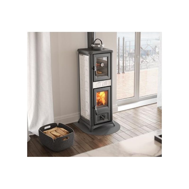 Poêle à bois avec four - LA NORDICA Gemma Forno.165 Ceramica 7.3 kW