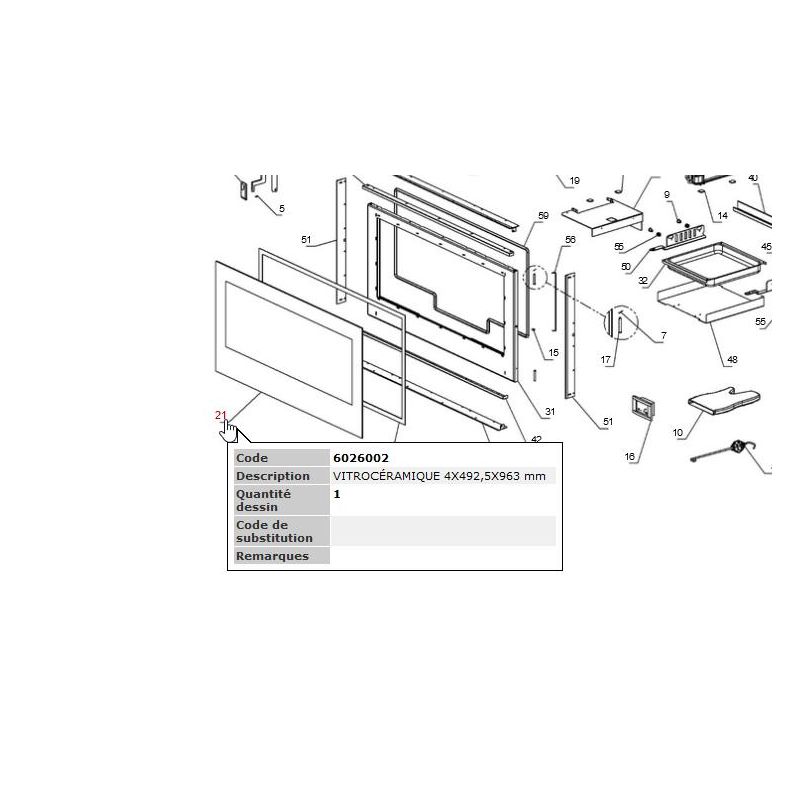Vitre pour inserts - LA NORDICA
