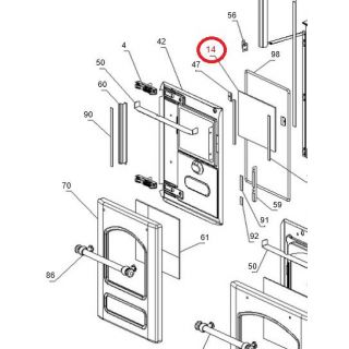 Vitre intérieure de foyer - LA NORDICA