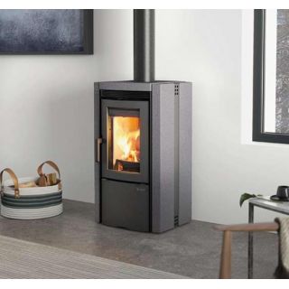 Poêle à bois raccordable en pierre - LA NORDICA Ester 5.0 8 kW