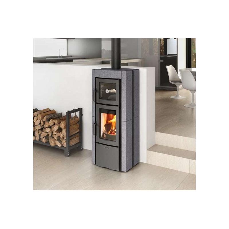 Poêle à bois avec four en pierre - LA NORDICA Ester Forno 5.0 8.2 kW