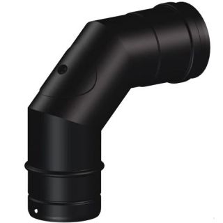 Coude 90° avec inspection Ø80mm - DEKO PELLETS CLASSIQUE