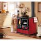 Cuisinière à bois raccordable - LA NORDICA Rosa 5.0 Maiolica Bordeaux 8.8 kW