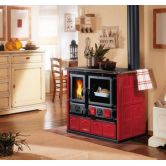 Cuisinière à bois raccordable - LA NORDICA Rosa.16 Maiolica Bordeaux 8.8 kW