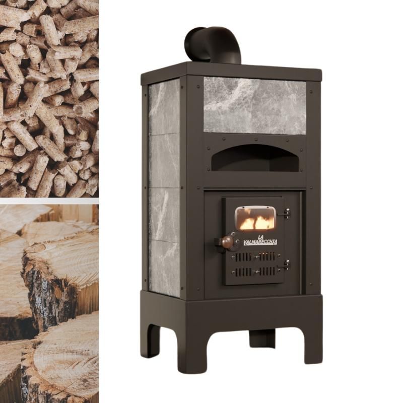 Poêle à bois mixte de masse - LA VALMARECCHIA V50S 6 kW