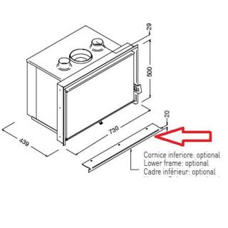 Cadre inférieur pour inserts à bois - EVA CALOR
