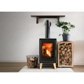 Poêle à bois étanche - SUPRA Jacco pieds bois 4.8 kW